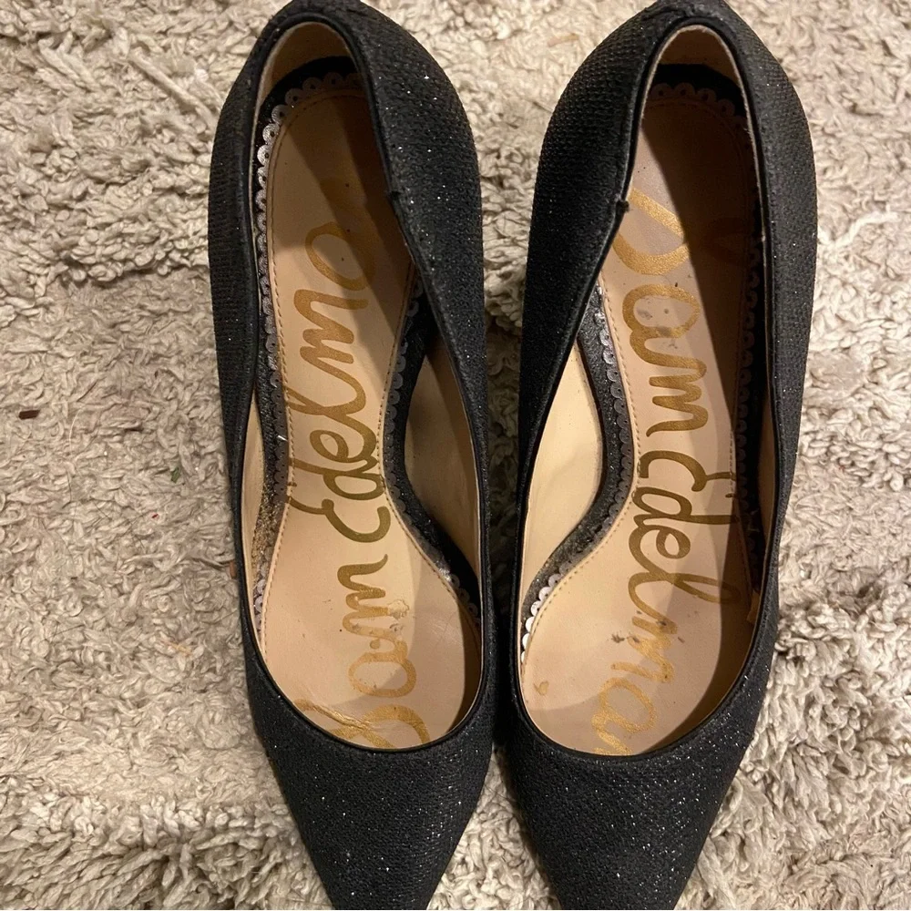 Sam Edelman Hazel Black Mesh Heels size 6 sparkly pumps - Picture 2 of 12